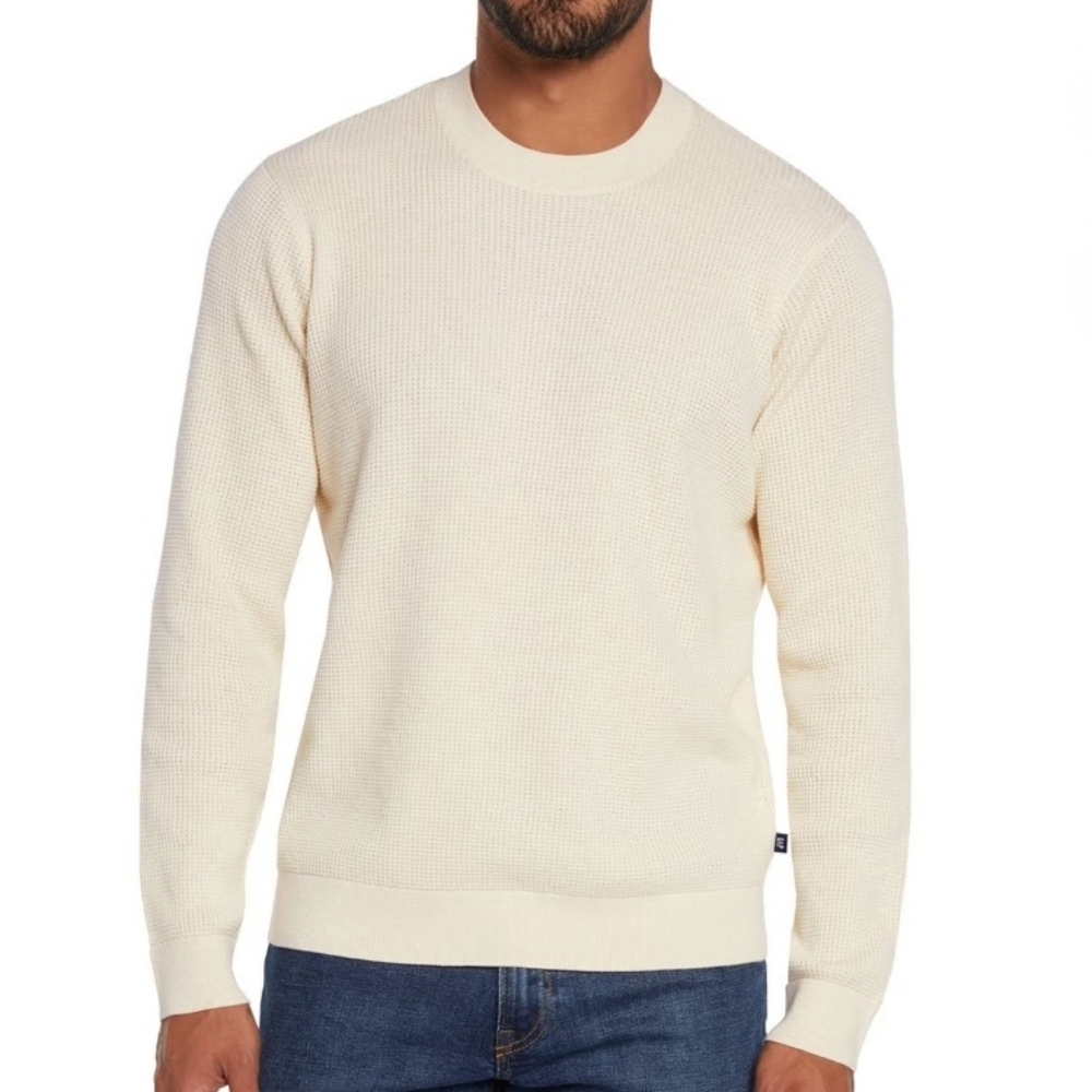 Gap Textured Crew Neck Sweater Bone White M